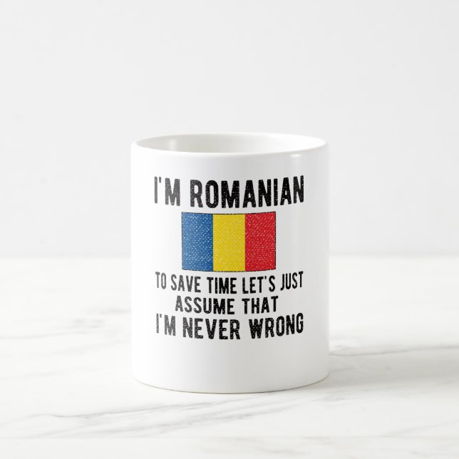 Romanian Heritage Romania Roots Romanian Flag Kaffeetasse (Mittel)