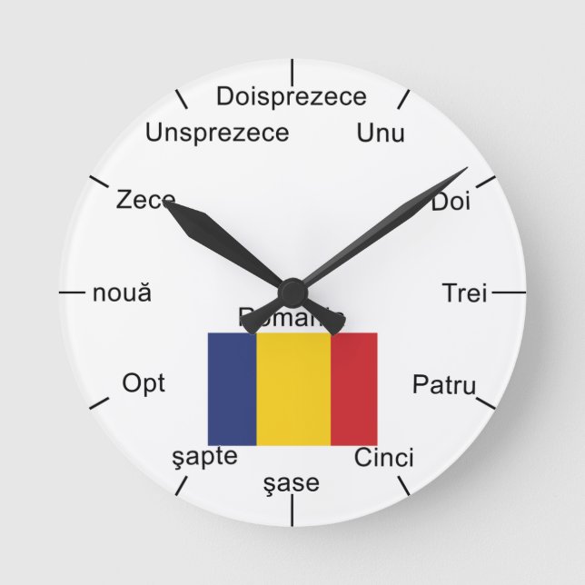 Romanian Wall Clock Runde Wanduhr (Vorderseite)