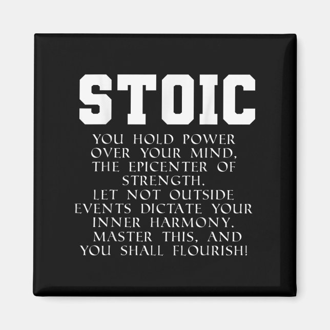 Romanisches Buch Zitat Marcus Aurelius Stoic Magnet (Vorne)