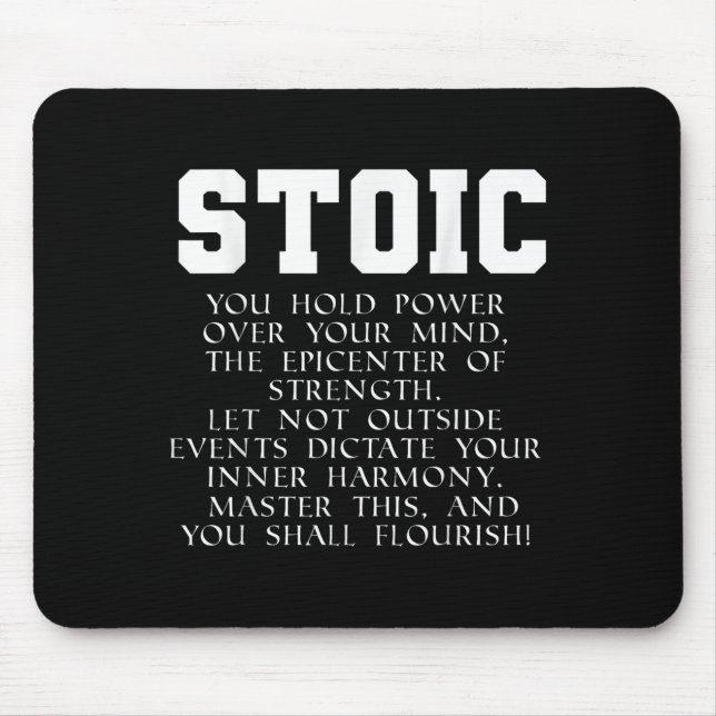 Romanisches Buch Zitat Marcus Aurelius Stoic Mousepad (Vorne)
