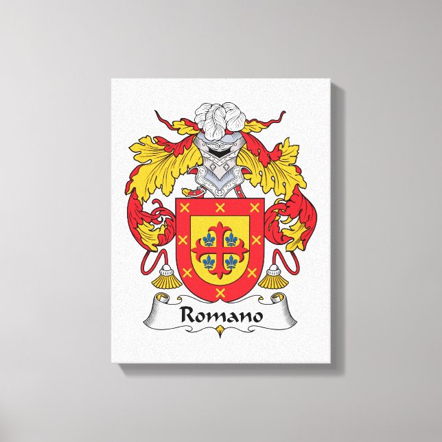 Romano Familienwappen Leinwanddruck (Vorderseite)