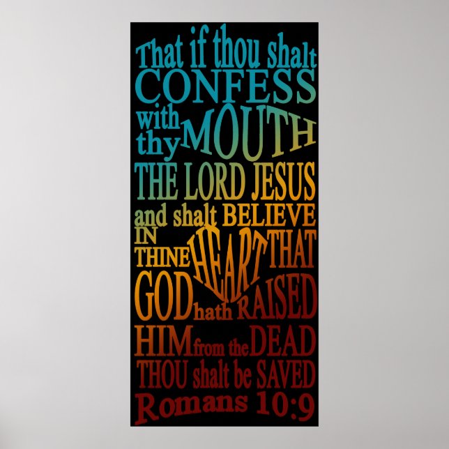 Romans 10:9 Poster (Devant)