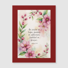 Romans 12:12 Custom Bible Verse Magnetkarte