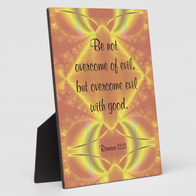 Romans 12:21 Plaque (Côté)