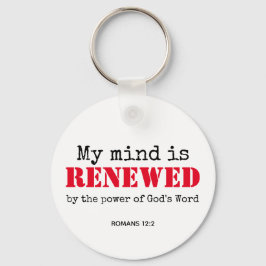 Romans 12v2 MIND RENEWED Christian Schlüsselanhänger