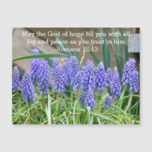 Romans 15:13 Carte magnétique Hyacinth