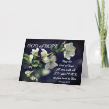 Romans 15:13 God of Hope White Flowers