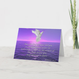 Romans 15:13 Hope Bible quotes card Karte
