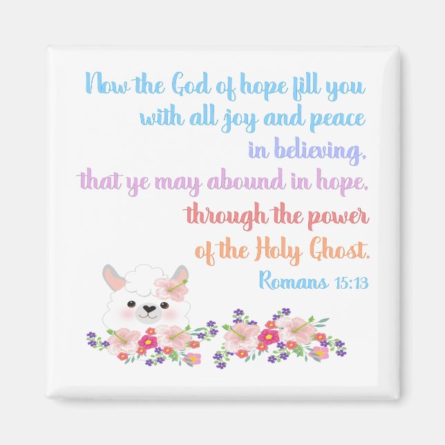 Romans 15 Bible Verse Design Magnet (Vorne)