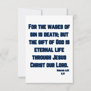 Romans 6:23 Bibelverse Grußkarte Karte