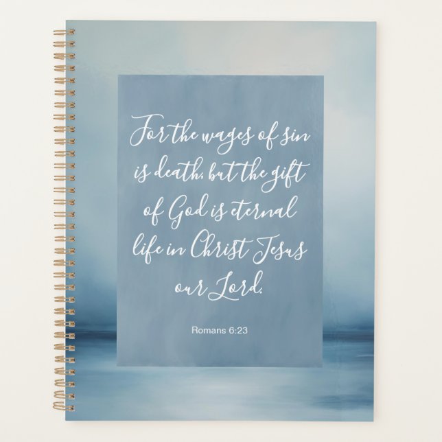 Romans 6:23 Bible Verse Image Carnet Spiral (Devant)