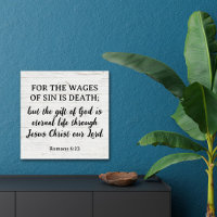 Romans 6:23 King James Bible Rustikale Inspiration