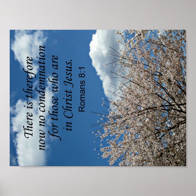 Romans 8:1 There is therefore now no condemnation Poster (Vorne)