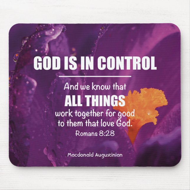 Romans 8:28 ALL THINGS WORK TOGETHER Personalized Mousepad (Vorne)