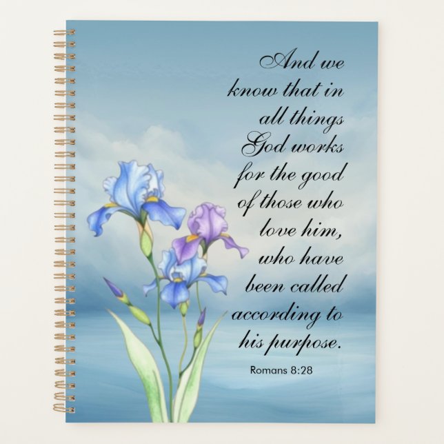 Romans 8:28 Iris Aquarelle (Devant)