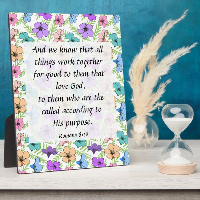 Romans 8:28 Plaque (Côté)