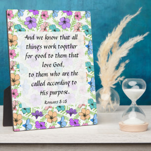 Romans 8:28 Plaque Fotoplatte