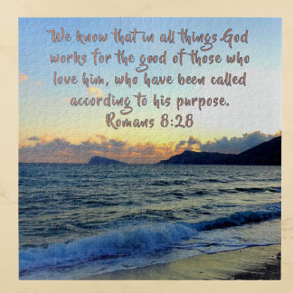 Romans 8:28 Soothing Bible Verse And Beach 