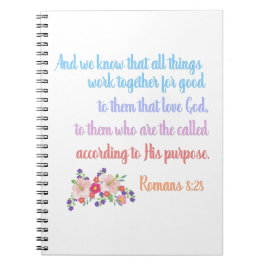 Romans 8 Bibelverse Design Notizblock