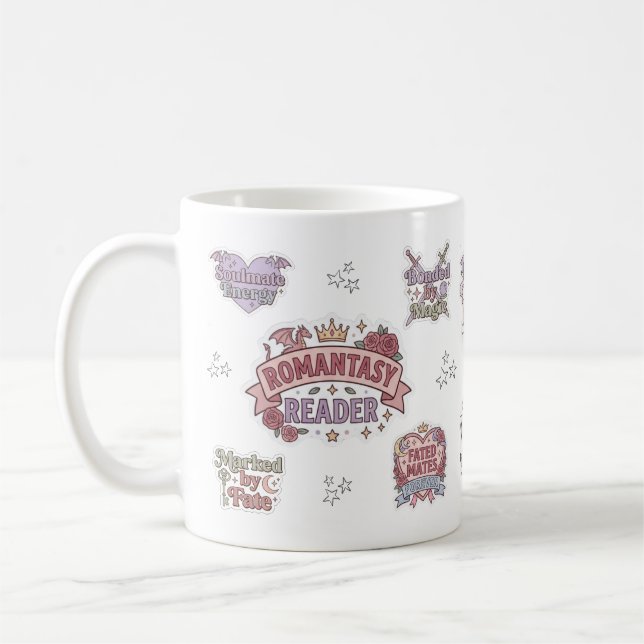Romantasy-Leser Buchliebhaber Kaffeetasse (Links)