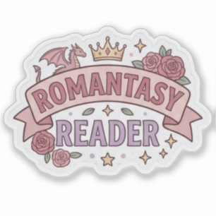 Romantasy-Leser - Buchliebhaber lesend Aufkleber