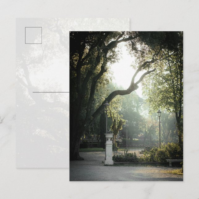 Romantic Academia Park View, Rome Postkarte (Vorne/Hinten)