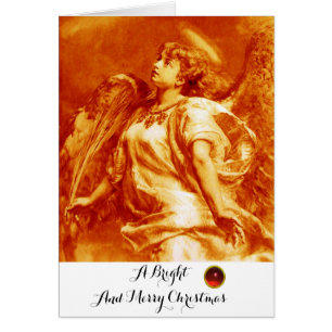 ROMANTIC ANGEL, FEATHER ORANGE YELLOW Christmas