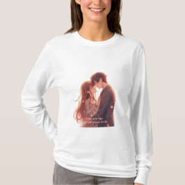 Romantic Anime Couple - Valentine's Day  Aesthetic T-Shirt