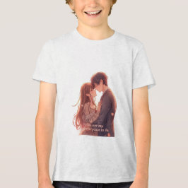 Romantic Anime Couple - Valentine's Day  Aesthetic Tri-Blend Shirt