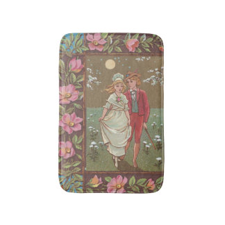 Romantic Antique Saint Valentine's Day Card, 1876 Badematte
