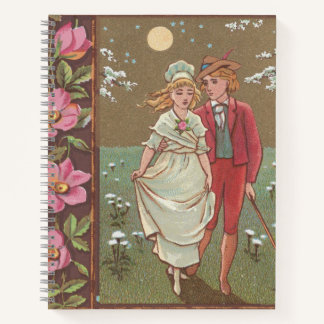 Romantic Antique Saint Valentine's Day Card, 1876 Notizbuch
