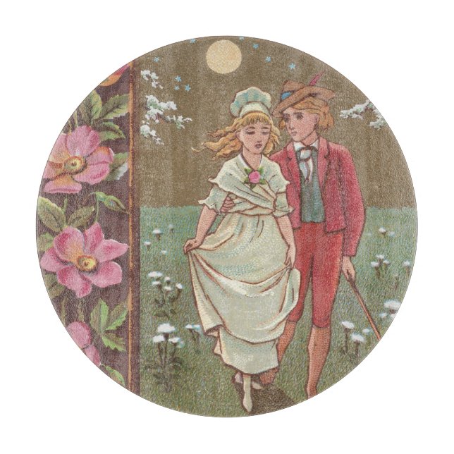 Romantic Antique Saint Valentine's Day Card, 1876 Schneidebrett (Vorderseite)