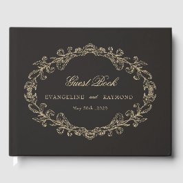 Romantic Baroque Ornate Frame Wedding Gästebuch