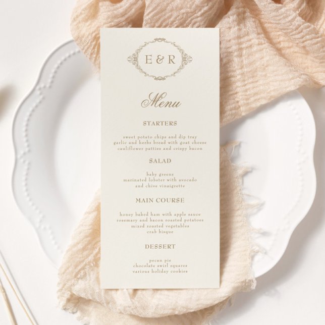 Romantic Baroque Ornate Frame Wedding Invitation (Créateur téléchargé)