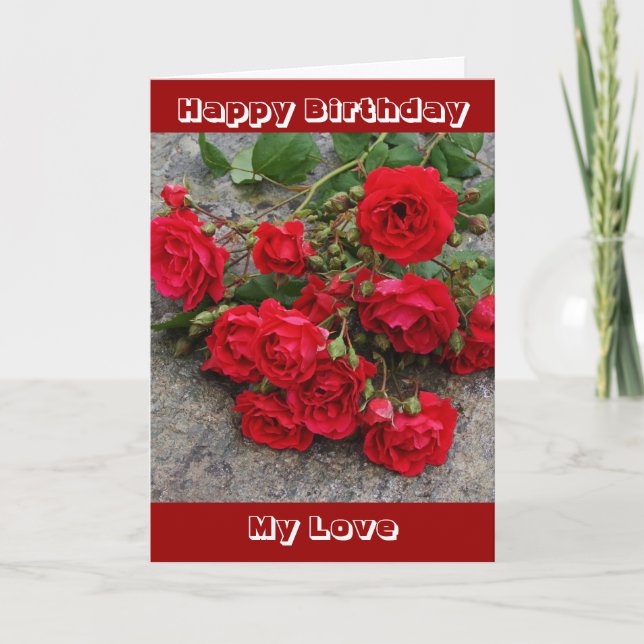 Romantic Birthday Card Karte (Vorderseite)