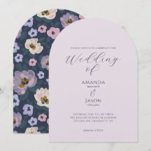 Romantic blue and purple floral garden wedding