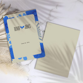 Romantic Blue Floral Wedding Danke Karte