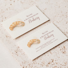 Romantic Blush Croissant Bakery Business