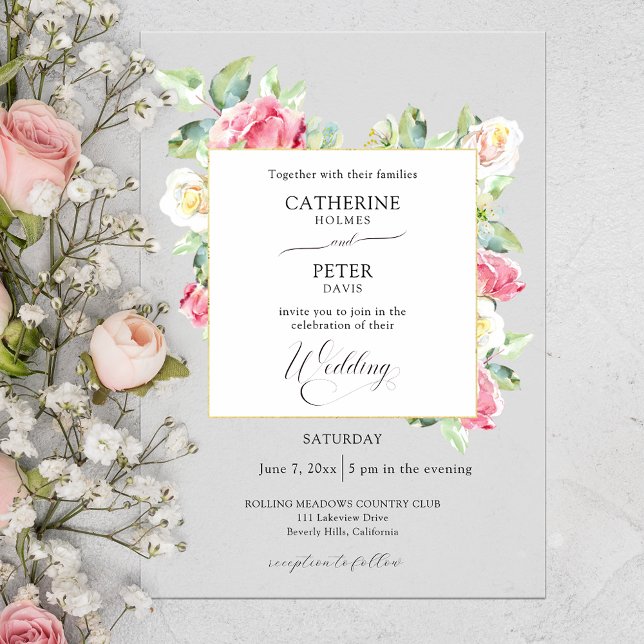 Romantic Blush Pink/Ivory Watercolor Roses Wedding (Von Creator hochgeladen)