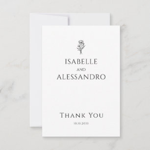 Romantic Boho Foto Wedding Vielen Dank Dankeskarte