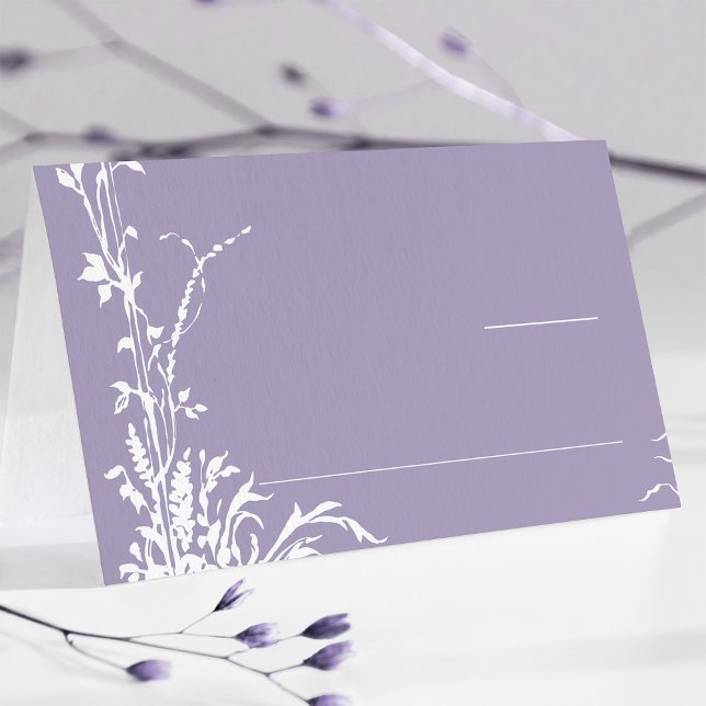Romantic Botanical Garden Lavender Wedding Platzkarte (Von Creator hochgeladen)