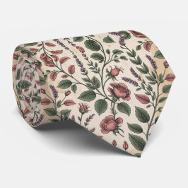 Romantic Botanical Roses Krawatte