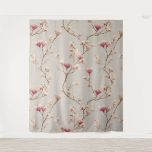 Romantic Botanical Wall Tapestry – Heart Blossom Wandteppich