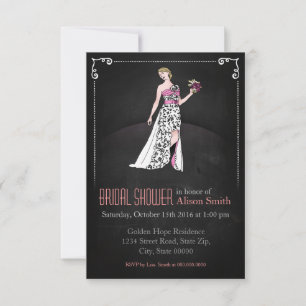 Romantic Bridal shower modern invitation