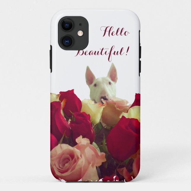 Romantic Bull Terrier Case-Mate iPhone Hülle (Rückseite)