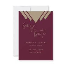 Romantic Burgundy Calligraphy Monogram