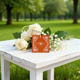 Romantic Burnt Orange Mr & Mrs Porte - clé Acryliq