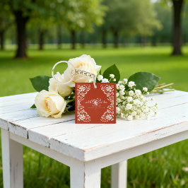 Romantic Burnt Orange Mr & Mrs Porte - clé Acryliq