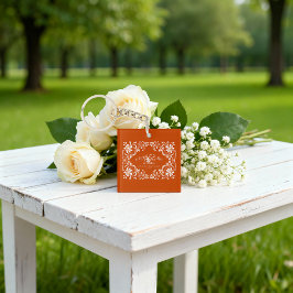 Romantic Burnt Orange Mr & Mrs Porte - clé Acryliq