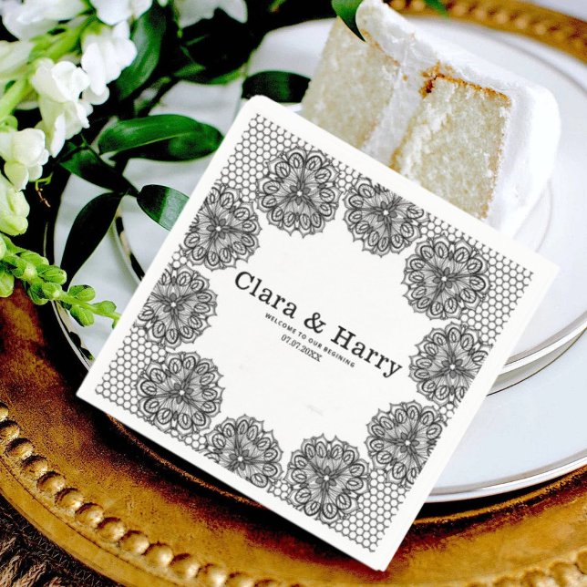 Romantic calligraphy flourish modern ELEGANT Serviette (Von Creator hochgeladen)